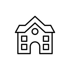 Building icon. House icon line