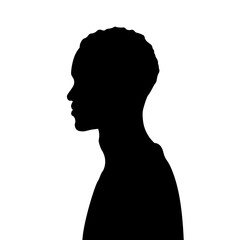 Black man vector. Black male silhouette