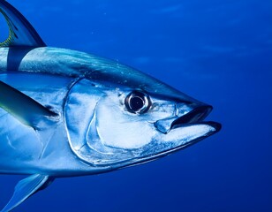 Profile View of a Tuna in Aquatic Environment