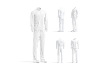 Blank white sport team uniform mockup, different views © Alexandr Bognat