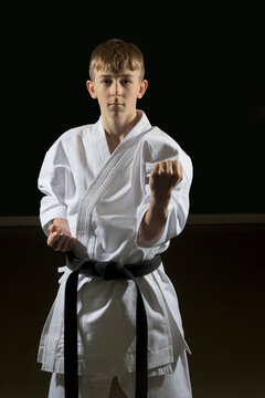 Teenage Male Karate Black Belt