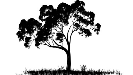 Fototapeta premium Eucalyptus tree with peeling bark in the Australian outback, Plant Digital Art