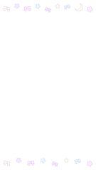 16:9 ファンシーでレトロなお星様とリボンのフレーム⭐︎PNG