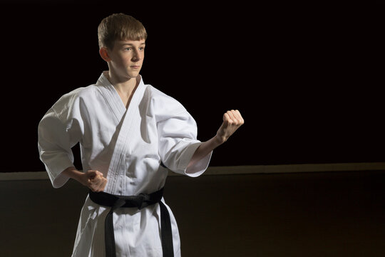 Teenage Male Karate Black Belt