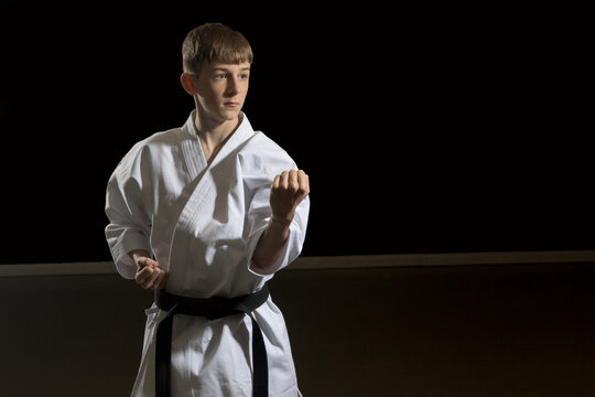 Teenage Male Karate Black Belt