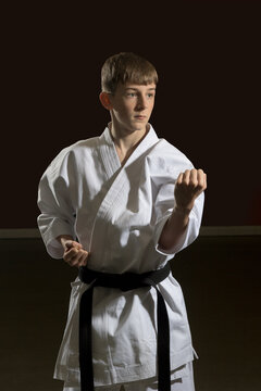 Teenage Male Karate Black Belt