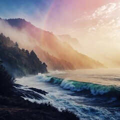 sunrise in the mountains