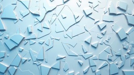 Fototapeta premium Abstract Light Blue Cracked Surface Texture Background