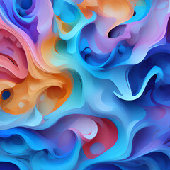 Obraz premium Glowing lines neon banner background Illumination lines Neon light background Feeling.Digital particles rainbow colors.light effect cold yellow red Background.generative ai