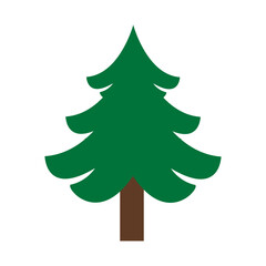 Christmas tree little cute symbol vector illustration.