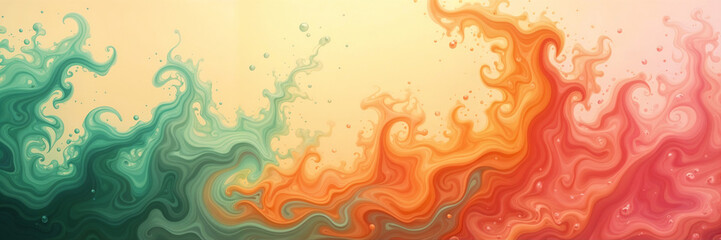 Abstract colorful waves with fluid motion and artistic mood for creative background design