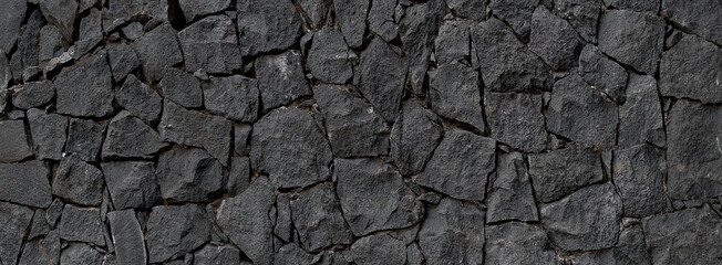 Background of natural volcanic stone wall from the island of Tenerife