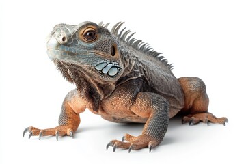 Obraz premium Close-up of a vibrant iguana