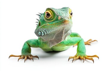 Obraz premium Vibrant Green Iguana Close-Up