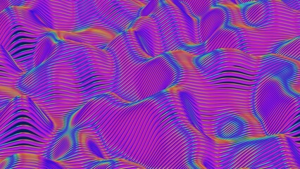 Colorful Abstract Wavy Surfaces with Gradient Patterns