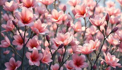 pink and white tulips