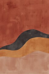 Obraz premium PANTONE 17-1230 Mocha Mousse Nordic Abstract Minimalist Art