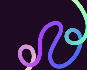 bright, neon squiggle shapes with smooth curves and loops. vivid colors transition through seamless gradients, blending hues like pink, blue, green, and orange, creating a playful, dynamic effect.