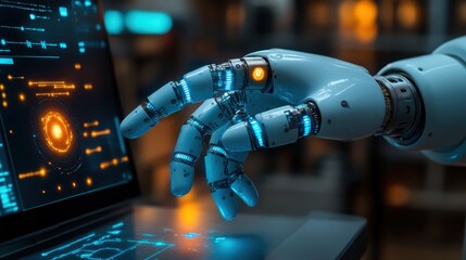 Exploring the fusion of technology and human creativity in a futuristic workspace