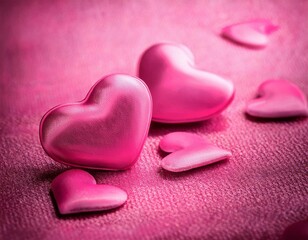 Obraz premium pink heart background valentine or love concept