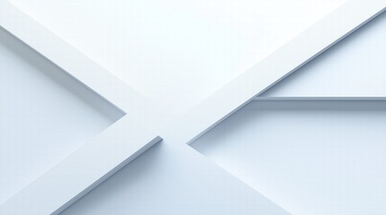 Minimal white X symbol with clean geometric lines on light background. Abstract design concept