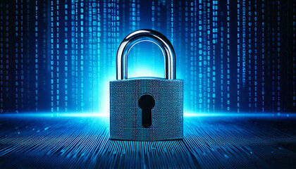 The padlock, with its secure lock mechanism, represents the protection of sensitive information and data.
