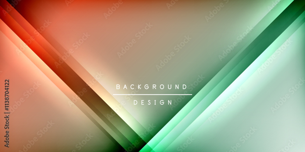 Poster Dynamic shadow lines geometric shapes