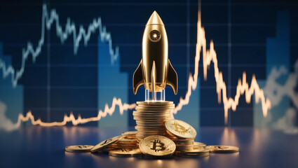 Rocketing into digital finance with Bitcoin\'s upward trend and modern currency dynamics