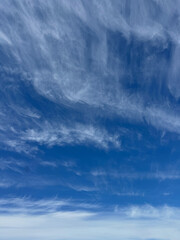 Blue sky and white clouds.
