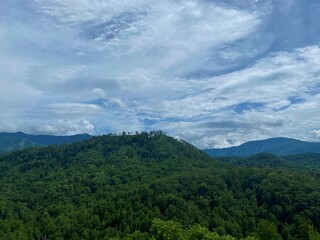clouds over the mountains