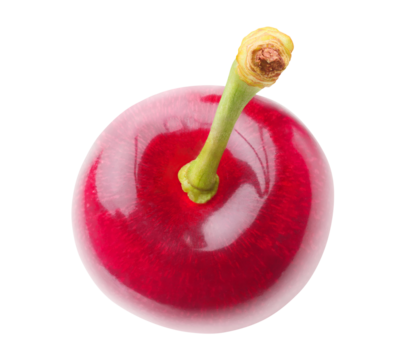 One sweet cherry top view cut out
