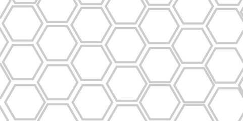 Abstract white and grey hexagon technology geometric pattern concept white background. Use for template, wallpaper, website vector illustration.