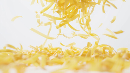 Fototapeta premium falling raw pasta isolated on white