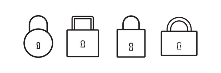 padlock icon, lock sign vector