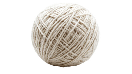 Ball of yarn isolated on transparent white background