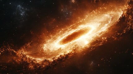 Fototapeta premium Stunning cosmic display of a swirling galaxy in deep space during the night