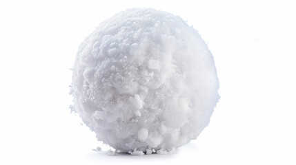white snow ball isolated on white