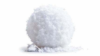 white snow ball isolated on white