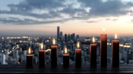 Bright lines illustrate stock market trends amidst a bustling city skyline, capturing the atmosphere of trading chaos and financial activity at night