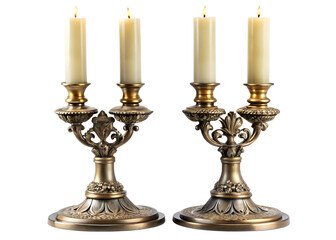 candlestick with candle isolated