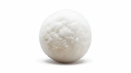 white snow ball isolated on white