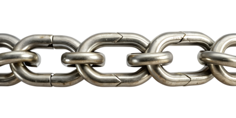 close up of chain isolated on white background. Png transparent