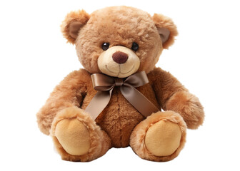 Obraz premium brown teddy bear isolated on white background. Png transparent