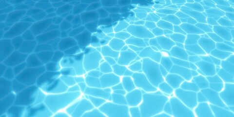 A close-up shot of crystal clear water ripples reflecting the sunlight, purity, water