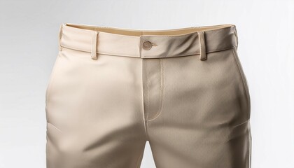 realistic high quality cream pants mockup isolated
