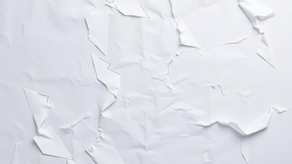 A white crumpled paper sheet on a table, symbolizing rough draft or discarded ideas, failure, object, rough draft
