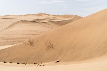 The desert landscape of Huacachina, Peru's famous scenic spot