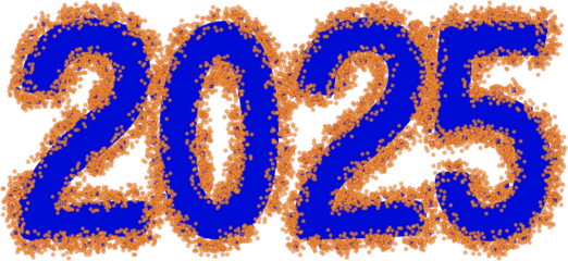 new year 2025 colorful