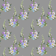 Seamless vector floral pattern for fabric design