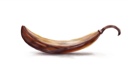 vanilla bean isolated on white background